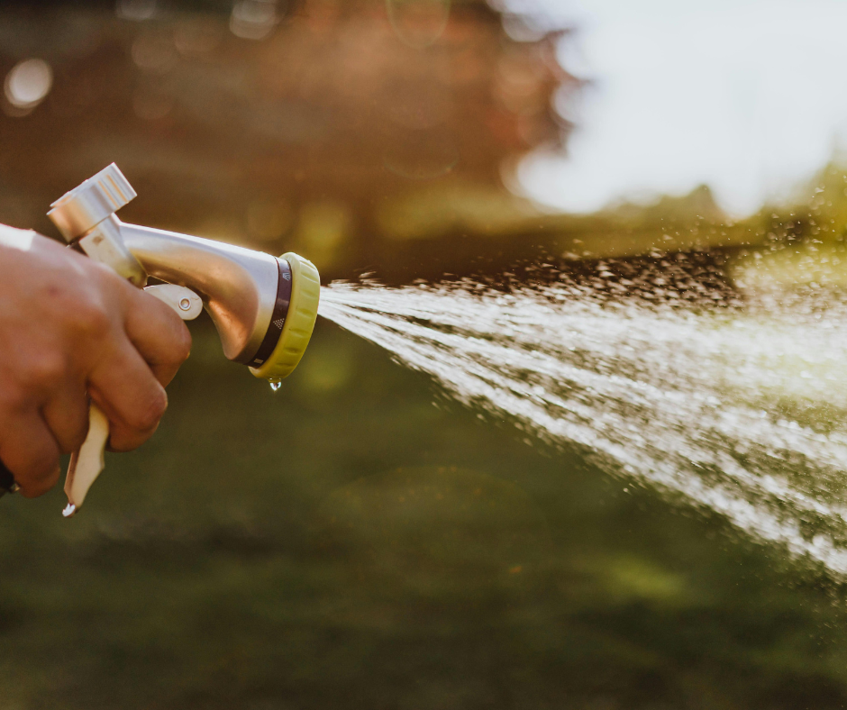 Hose with nozzle