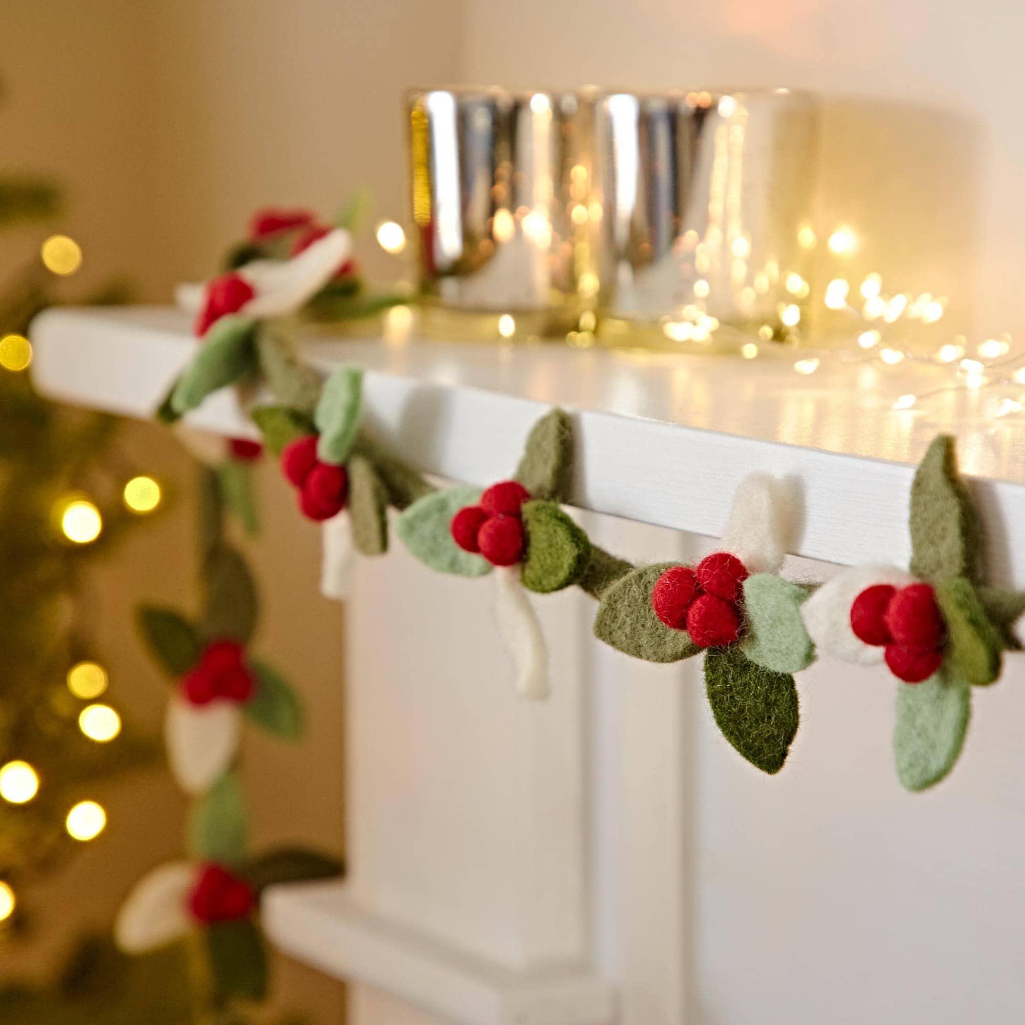 Felt Berry Christmas Garland
