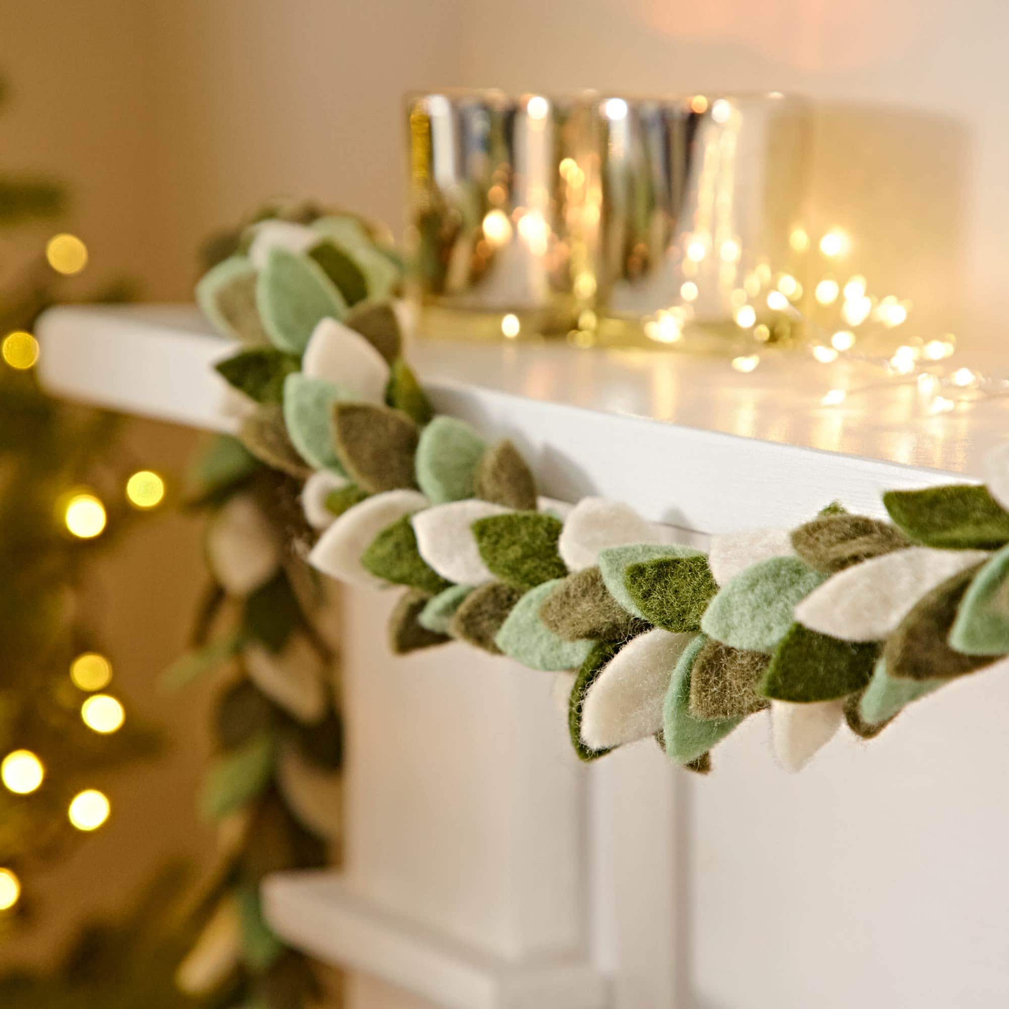Felt Greenery Christmas Garland